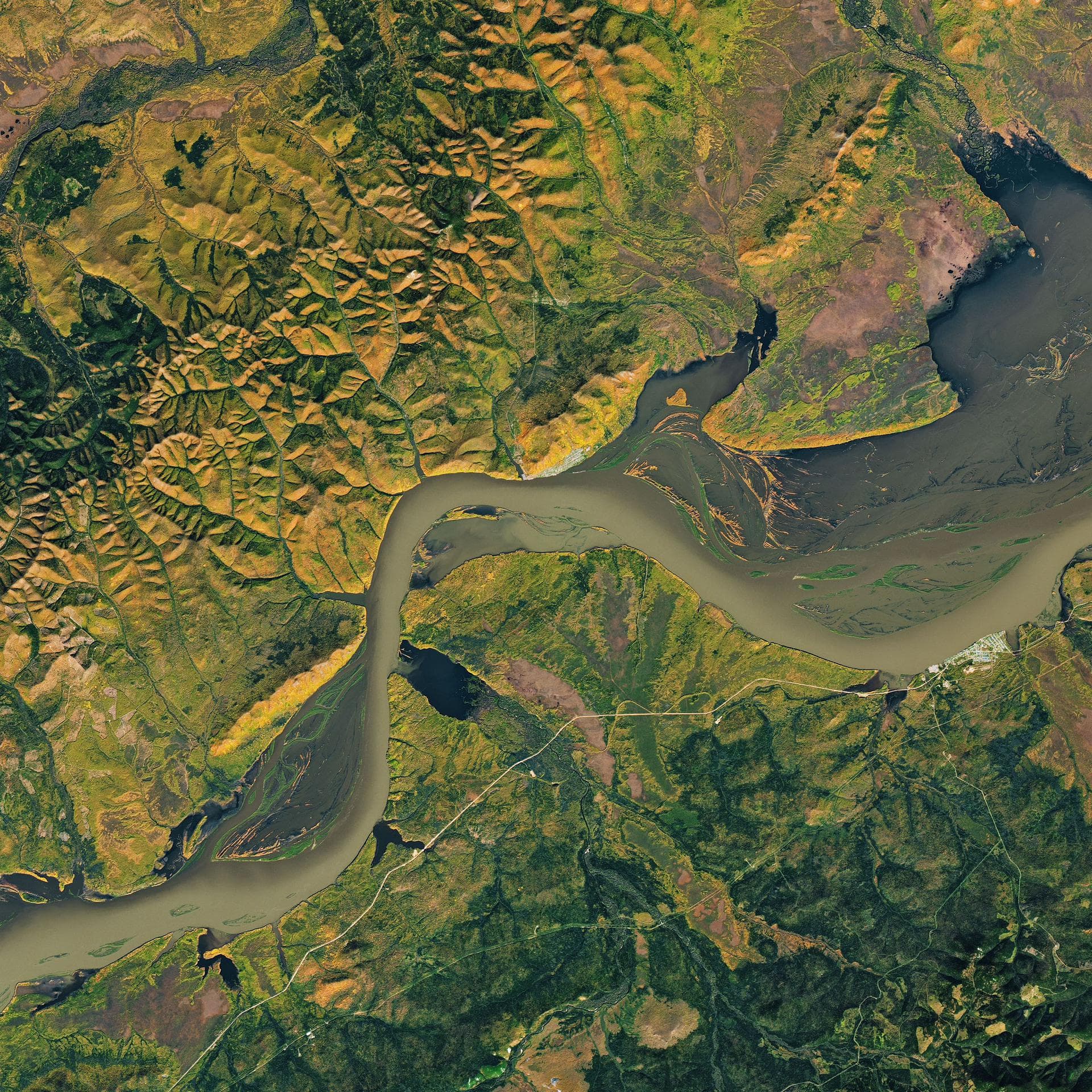 Снимок со спутника Landsat 8