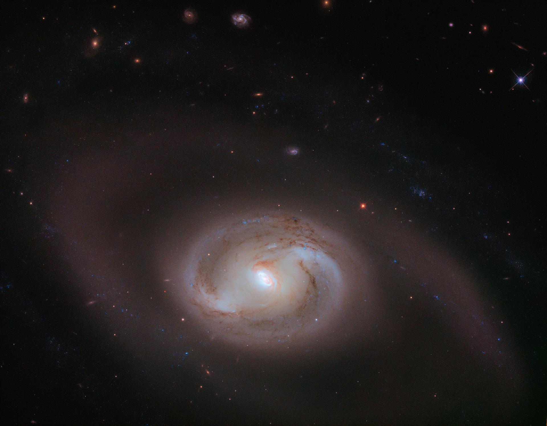 NGC 2273: галактика с «псевдокольцами»