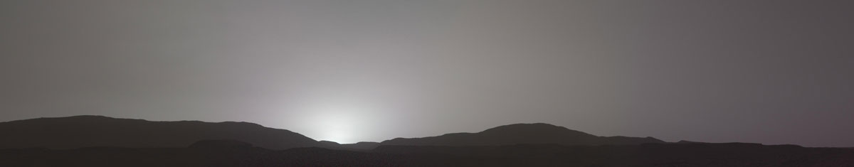 Полная панорама марсианского заката