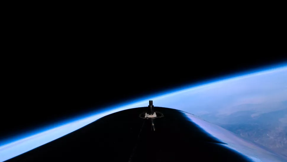 Вид на Землю с борта корабля Virgin Galactic