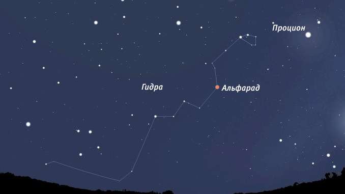 Созвездие Гидры — одно из самых длинных на небе.