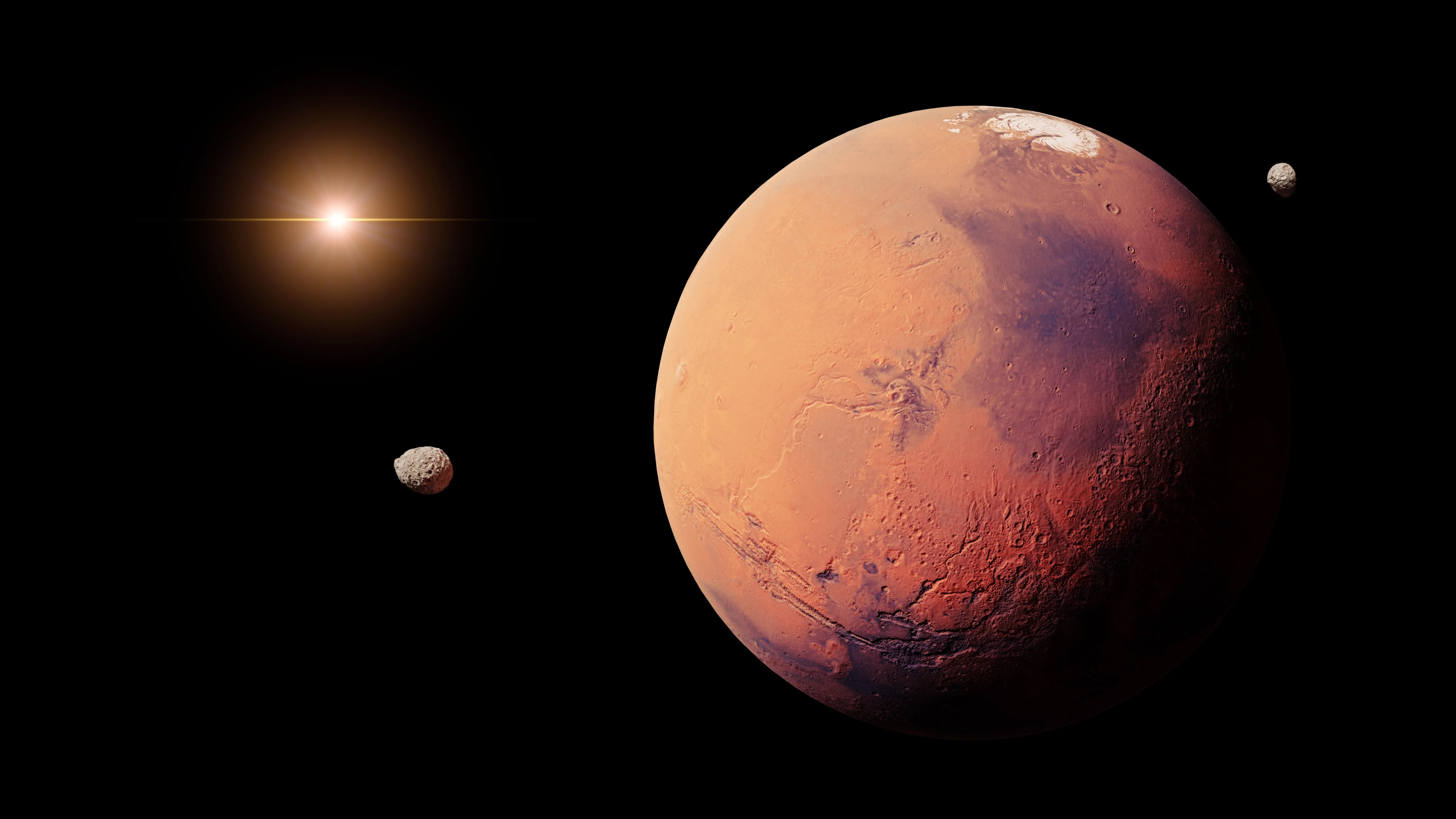 Марс из космоса