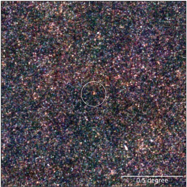 Скопление галактик – точка в центре