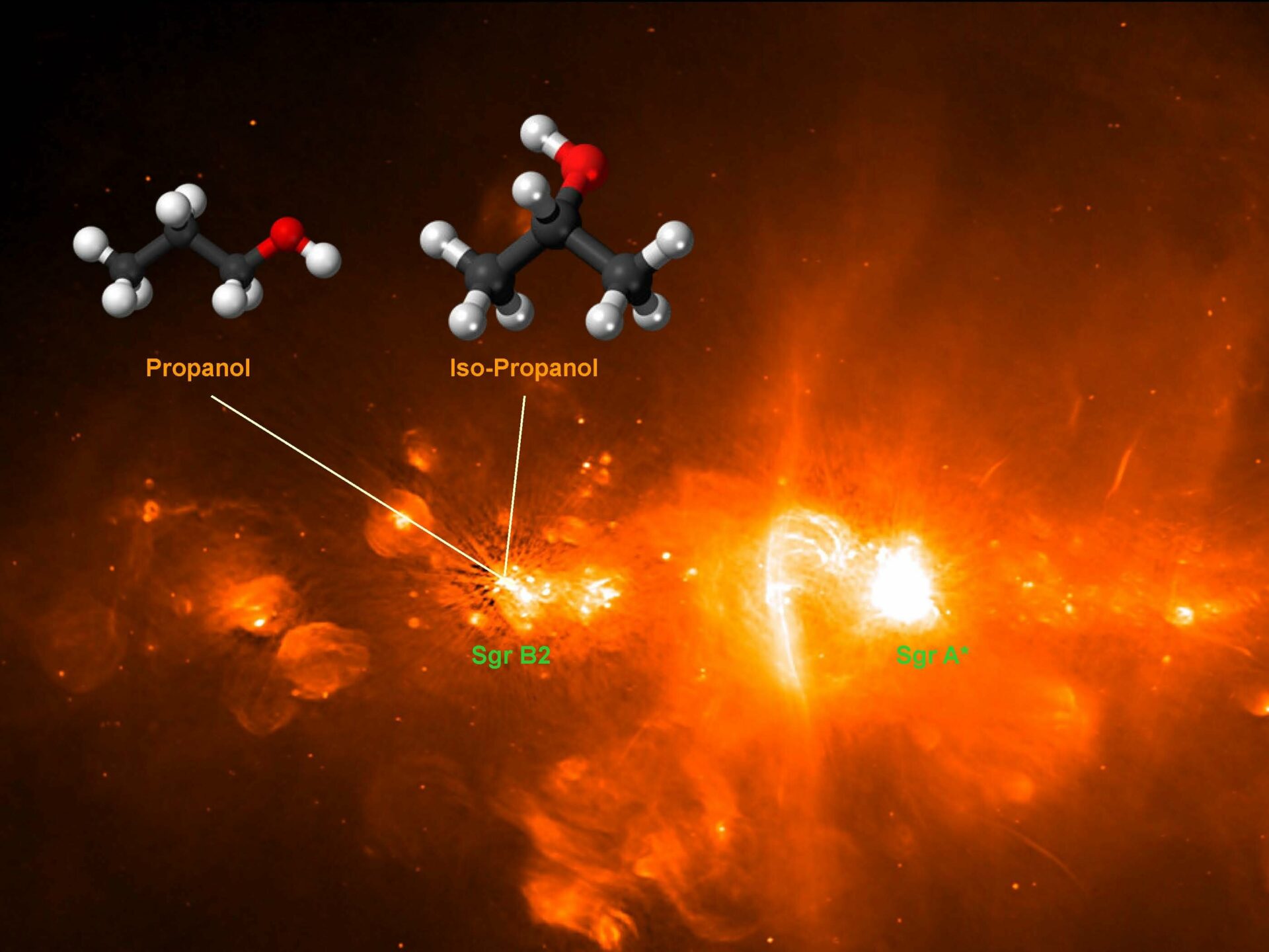 A sanitizer found near the center of the Milky Way