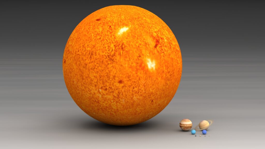 Сонце набагато більше за усі планети разом узяті