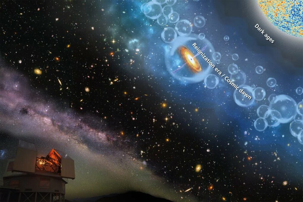 Астрономы смотрят на прошлое Вселенной