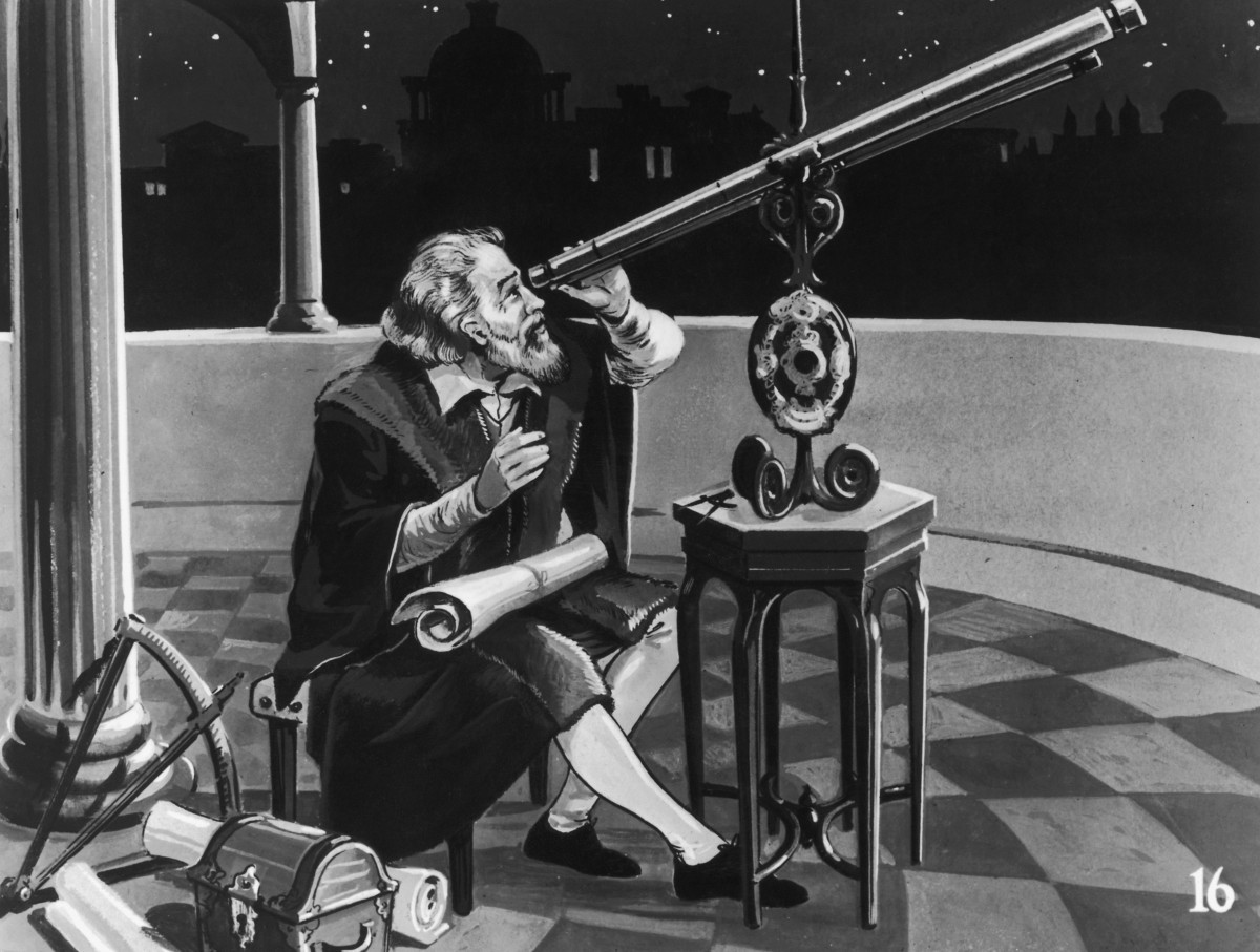 Галилео Галилее и телескоп