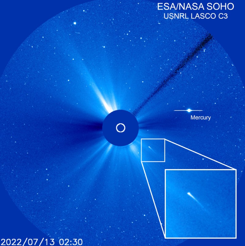 SOHO showed the death of a near-solar comet