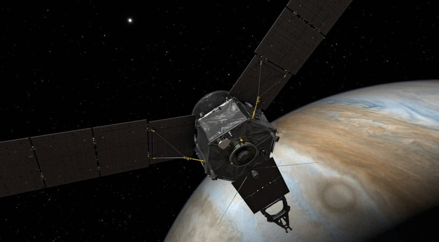 Космический аппарат Juno возле Юпитера