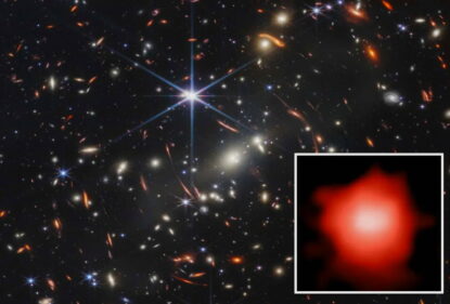 Галактика GLASS-z13 по размерам меньше Млечного Пути