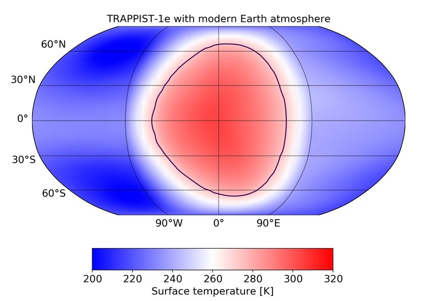 Температури на TRAPPIST-1e