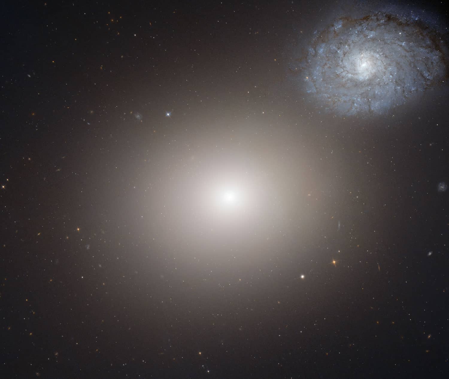 Своеобразная пара галактик с необъяснимым взаимодействием под названием Arp 116