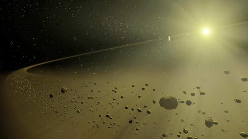 Протопланетный диск с планетезималями