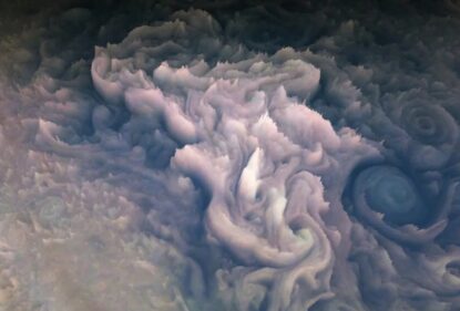 Облака Юпитера в трехмерном изображении