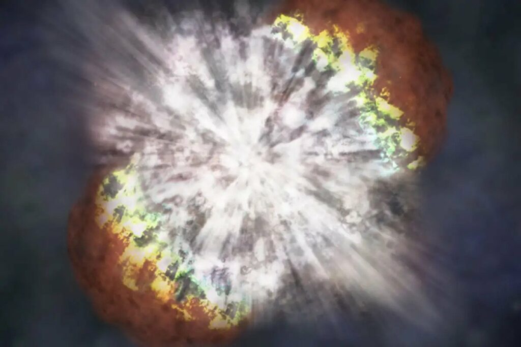 Перед взрывом сверхновая покрывает оболочка