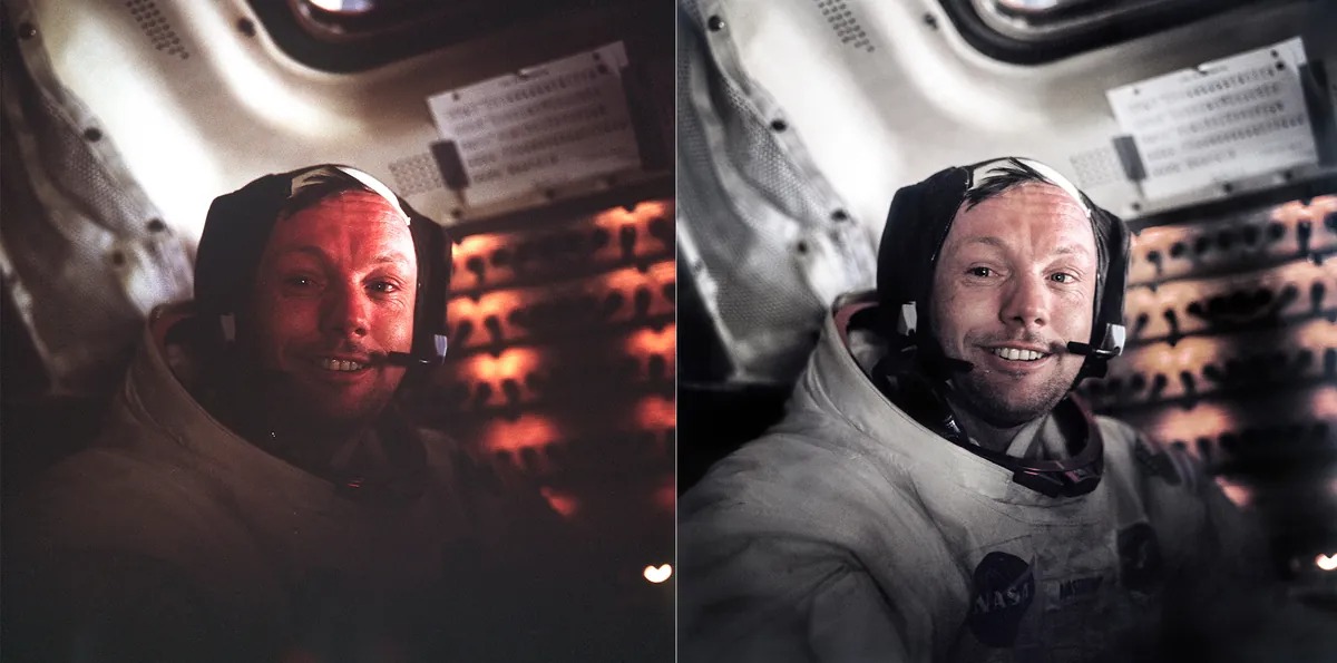 Базз Олдрін зазнімкував Ніла Армстонга відразу після того, як вони повернулись з Місяця