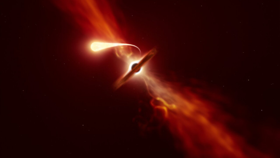 Чорна діра «виплюнула» рештки зорі