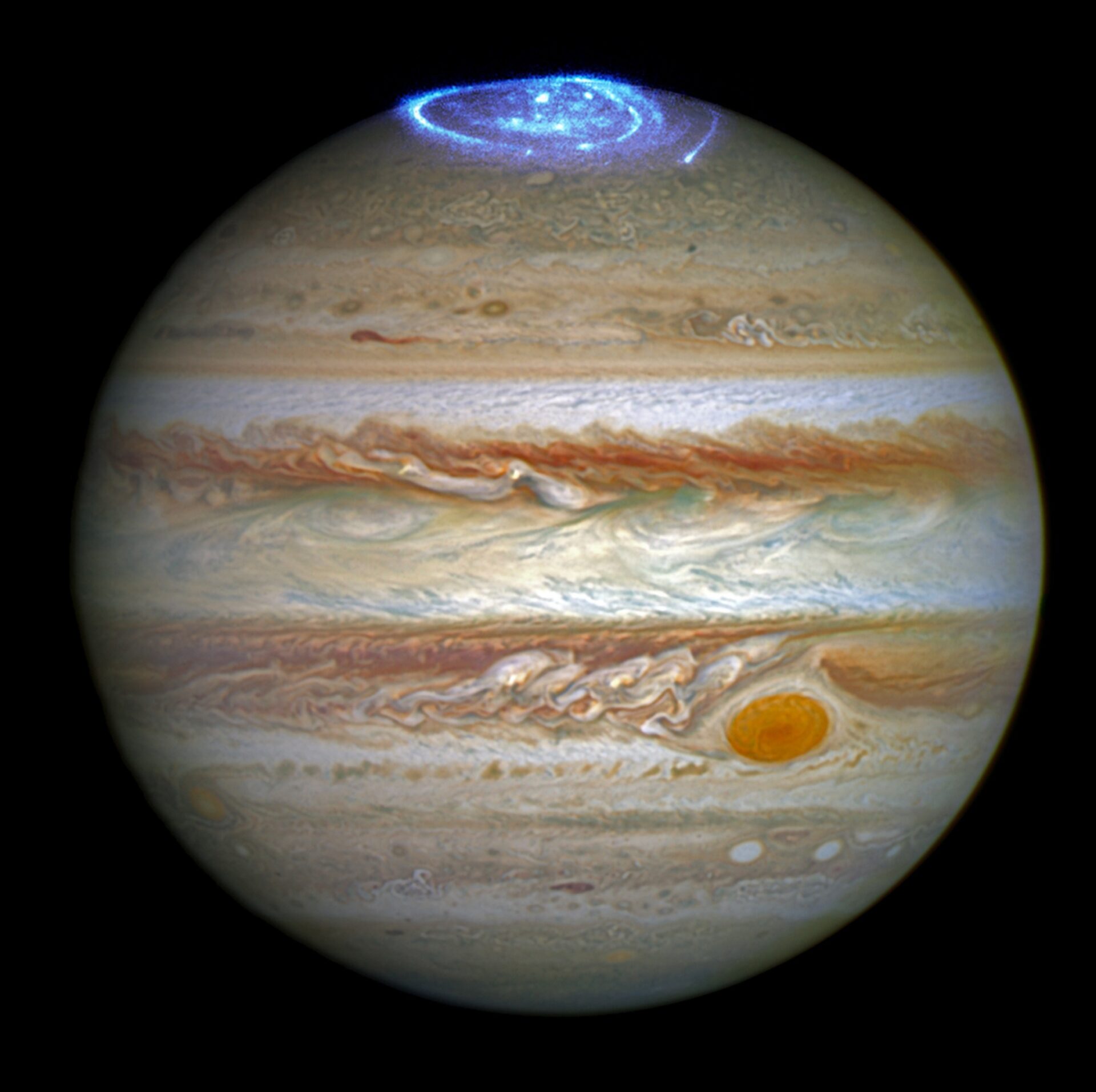 Полярное сияние Юпитера