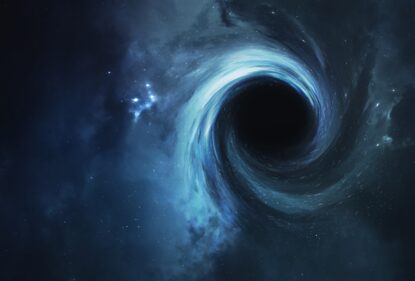Иллюстрированное изображение черной дыры