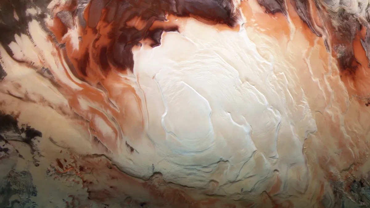 Холодный южный полюс Марса