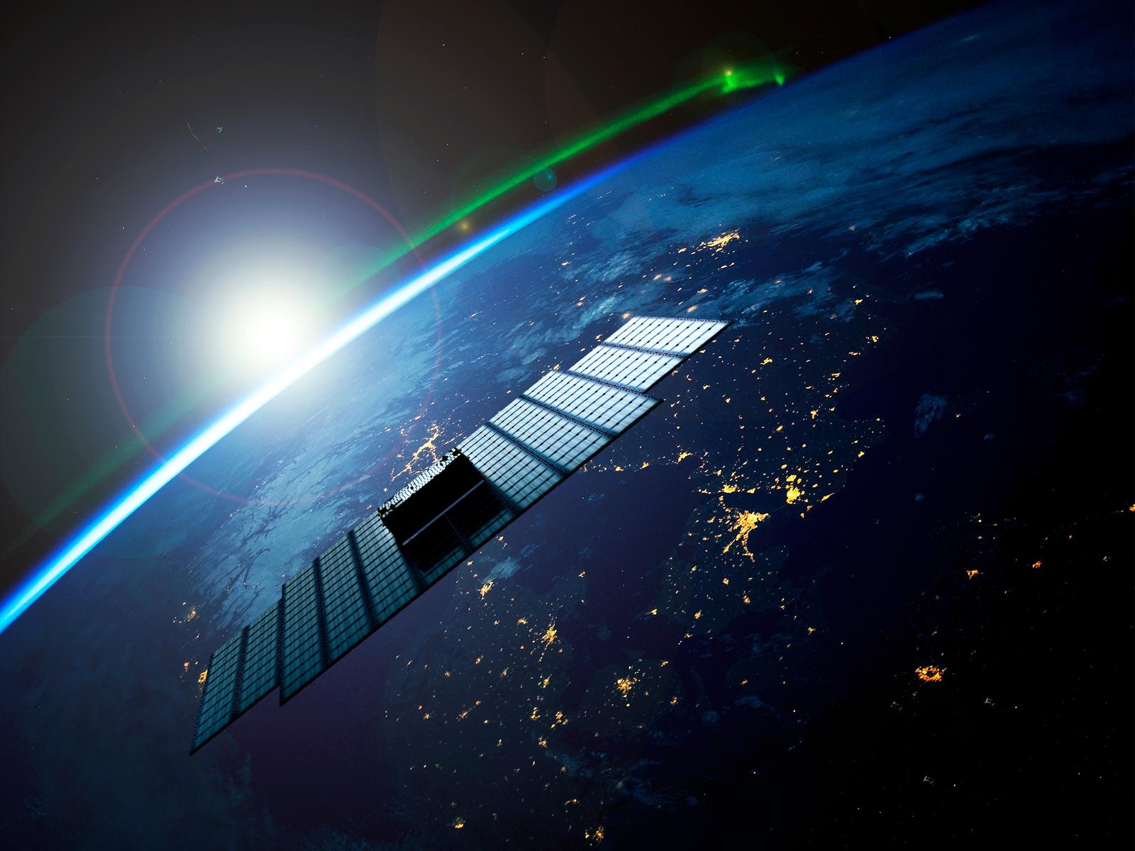 Huge 5G communications satellite in orbit eclipsed the stars