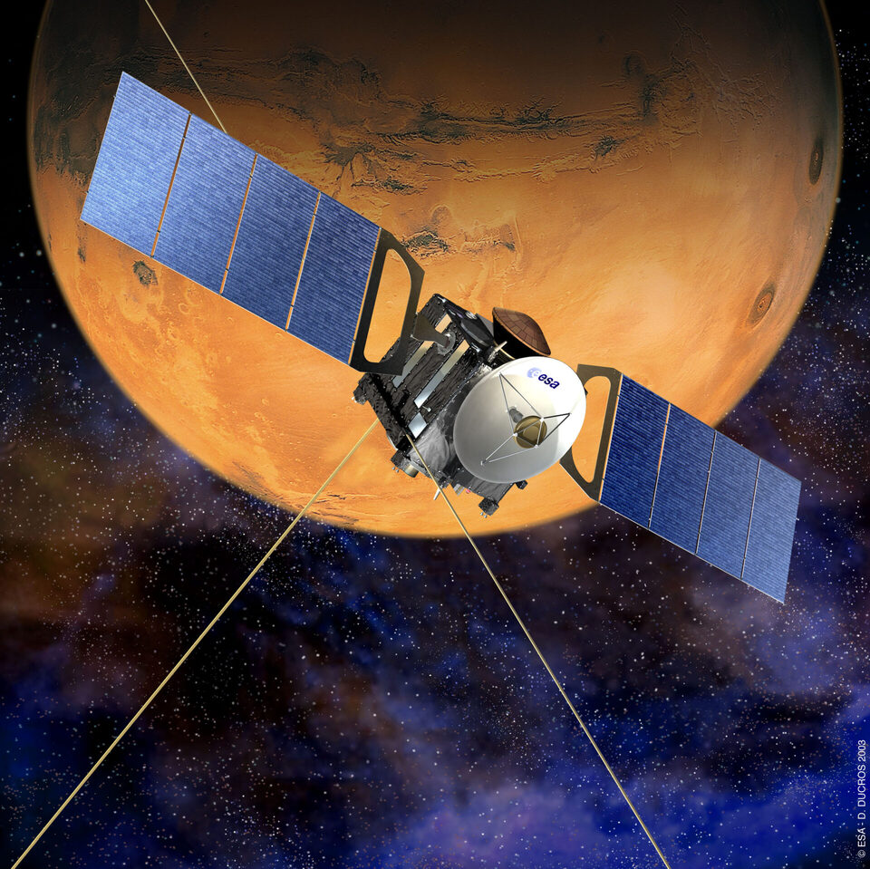 Mars Express conducts the first ever online broadcast from the orbit of Mars: Video