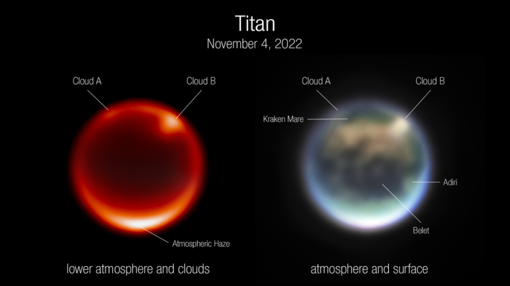 Титан, яким його бачить James Webb