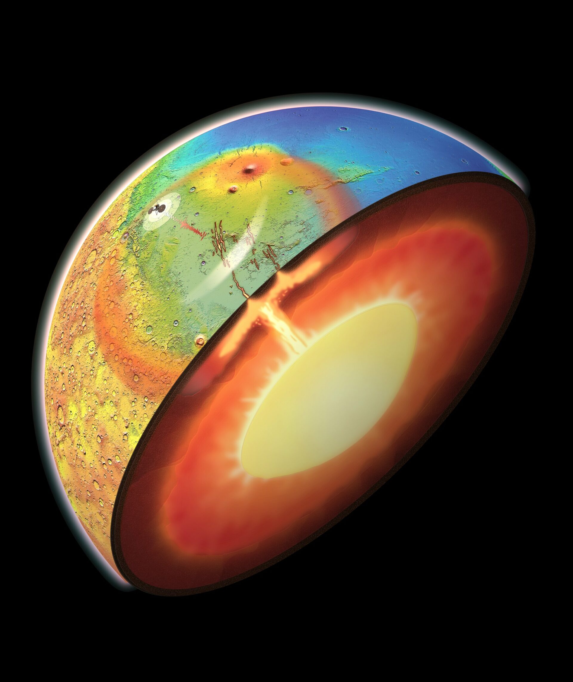 A mantle plume may be hiding under the surface of Mars