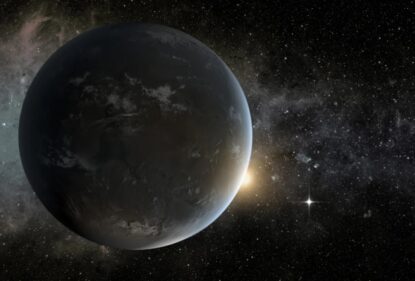 Концепция художника экзопланеты размером больше Земли