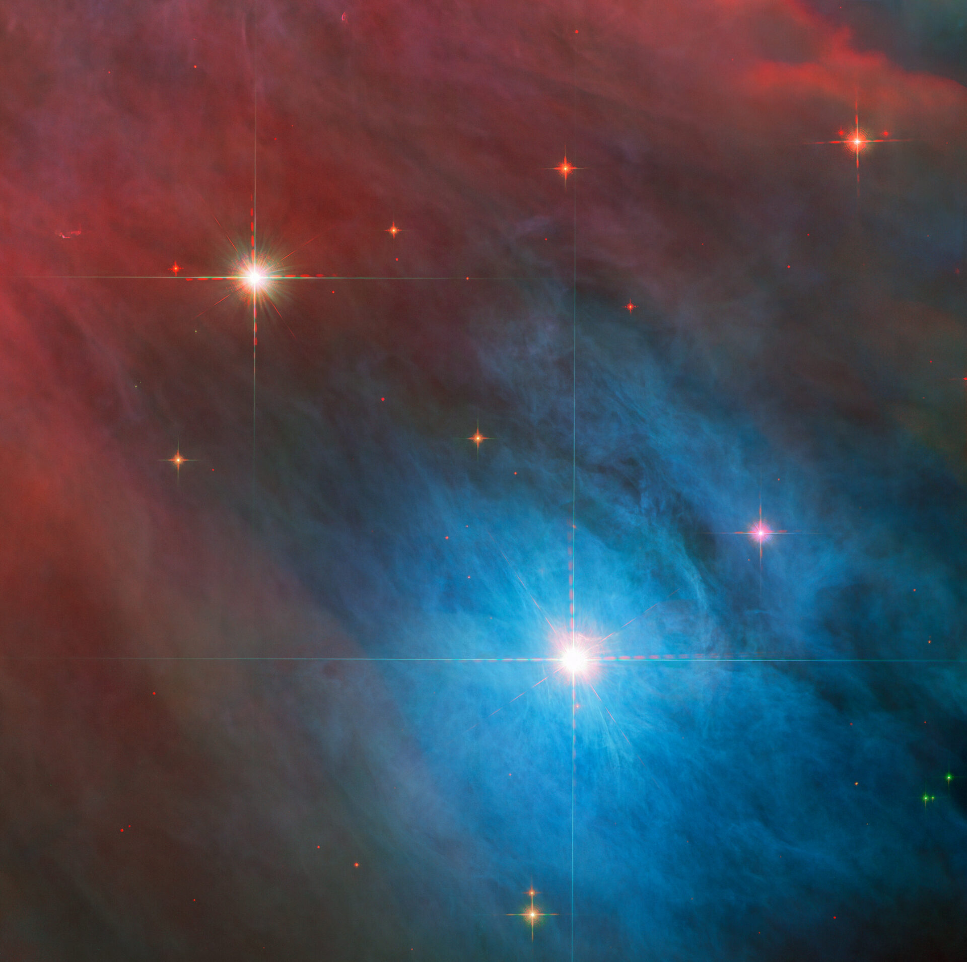 Hubble captures a variable star in the Orion nebula