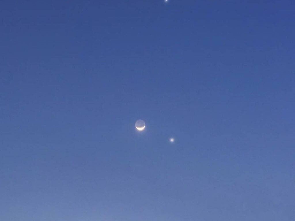 Юпітер, Венера та Місяць