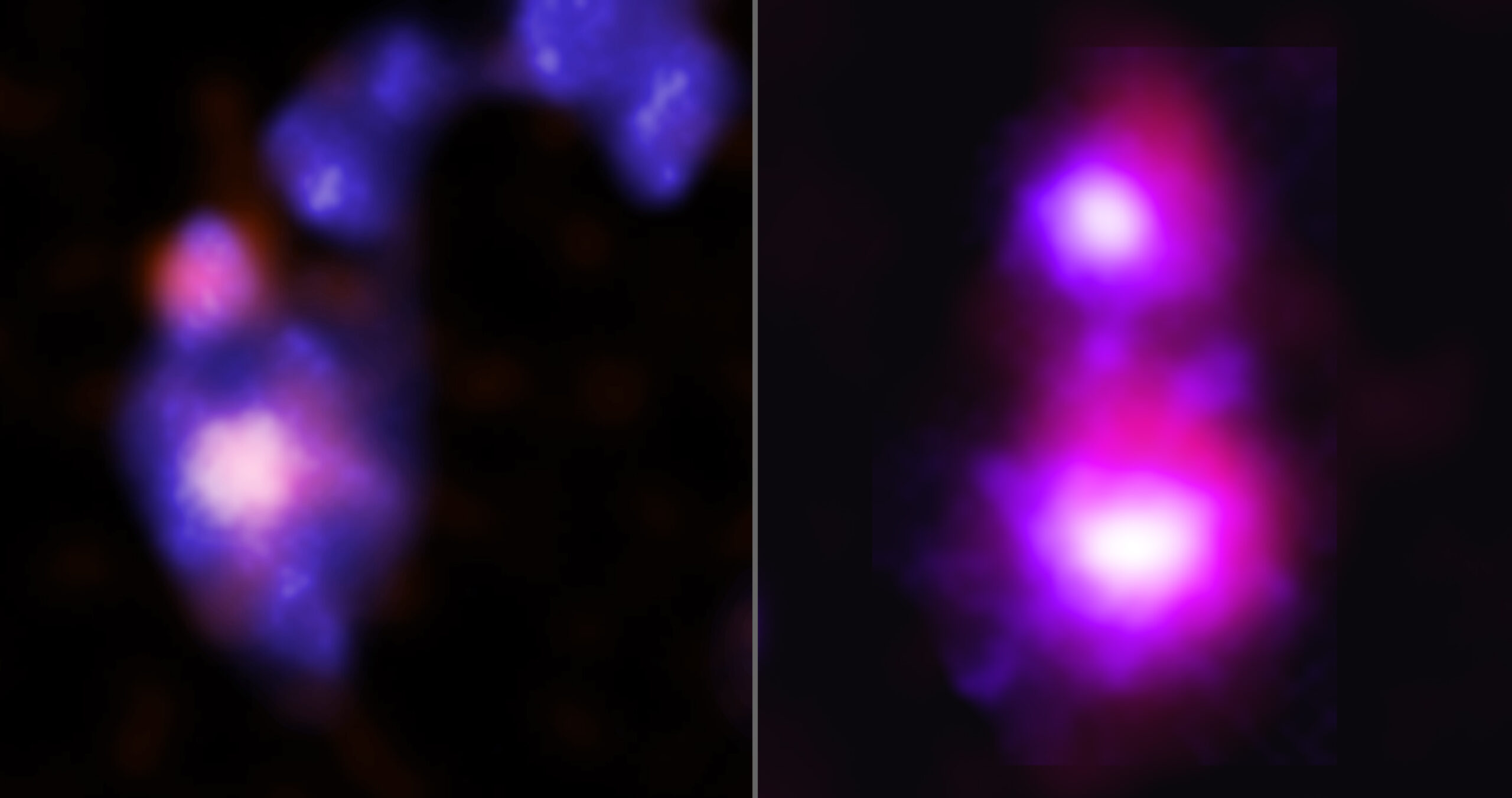 Chandra photographs the black holes on the way to collision