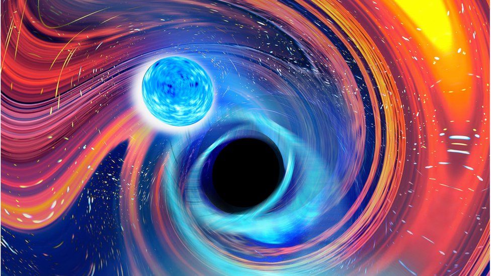 Новонароджена зоря поблизу чорної діри