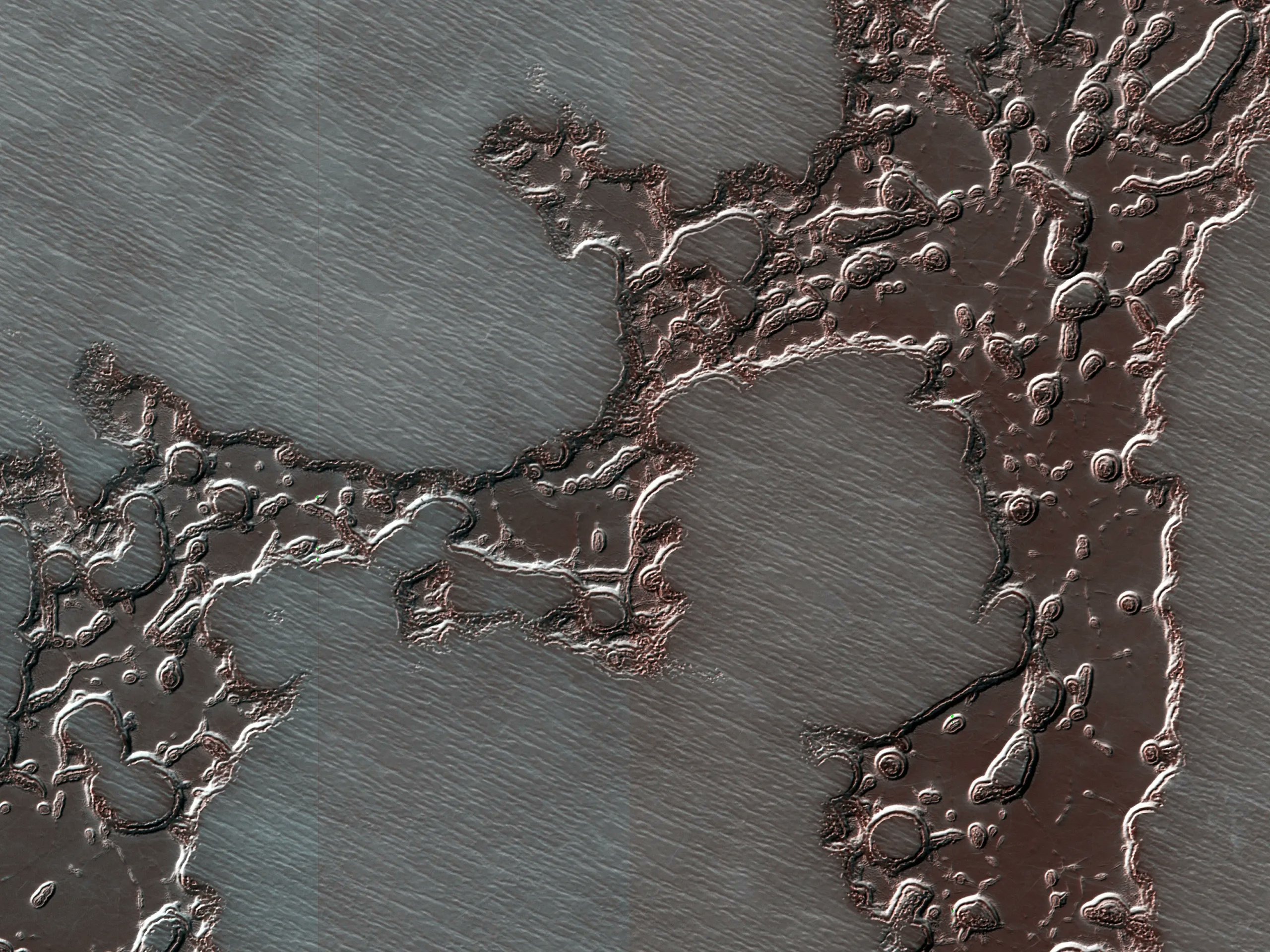 Ямчатая местность на Марсе