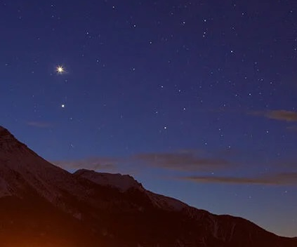 Spring conjunction of bright planets