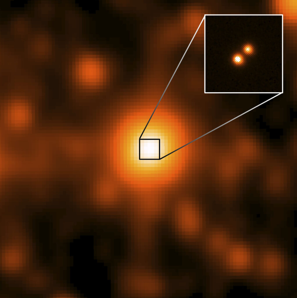 Пара коричневых карликов Луман 16 на снимках телескопа WISE