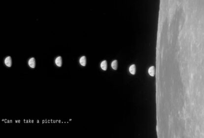 Первые кадры востока Земли, захваченные с борта Apollo 11