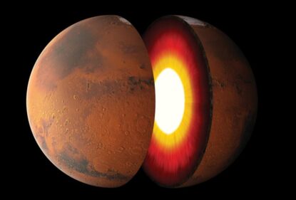 Впечатление художника о внутреннем строении Марса