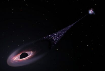 Враження художника від надмасивної чорної діри-втікача