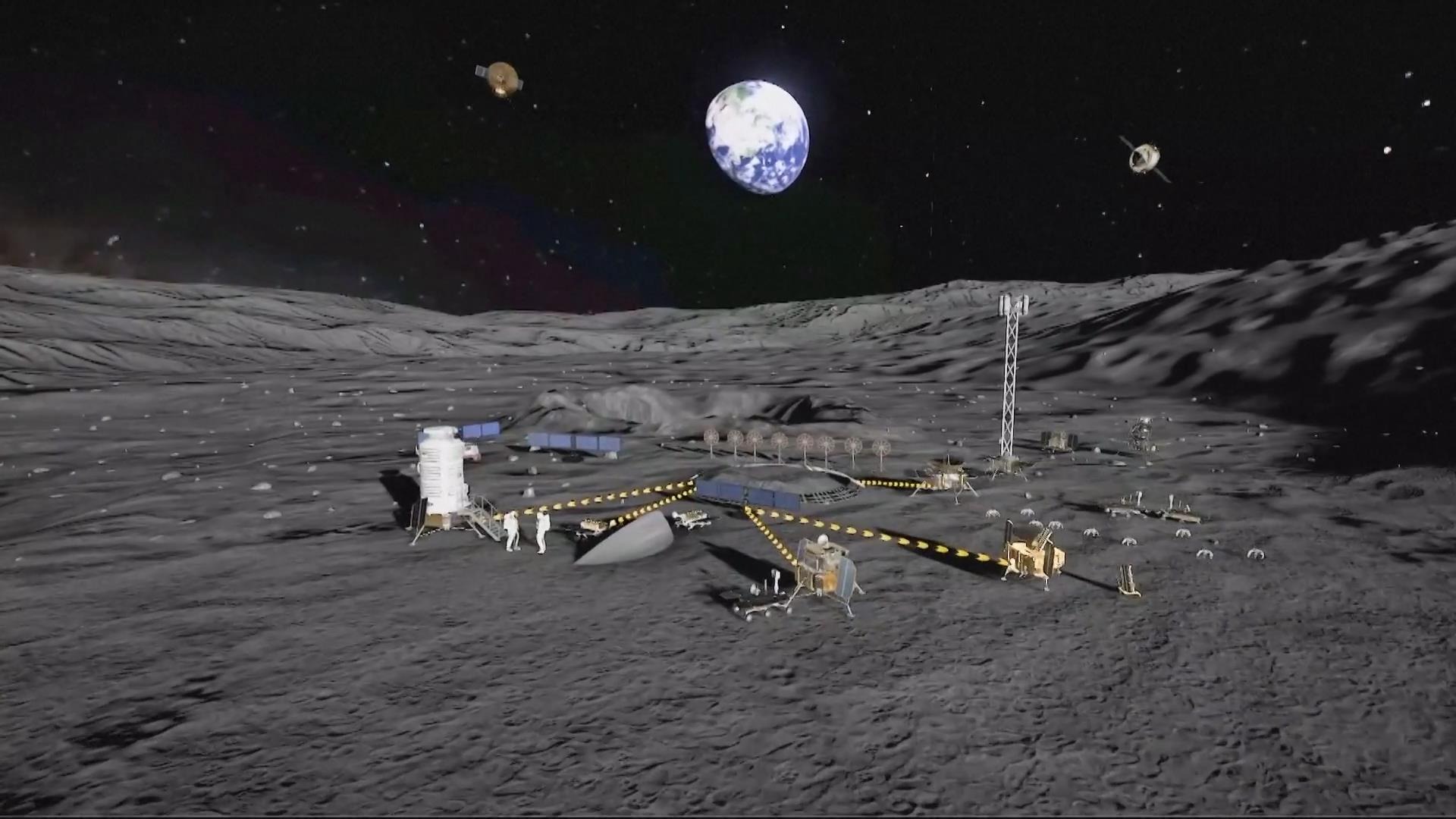Изображение, демонстрирующее основную структуру лунной исследовательской станции Китая