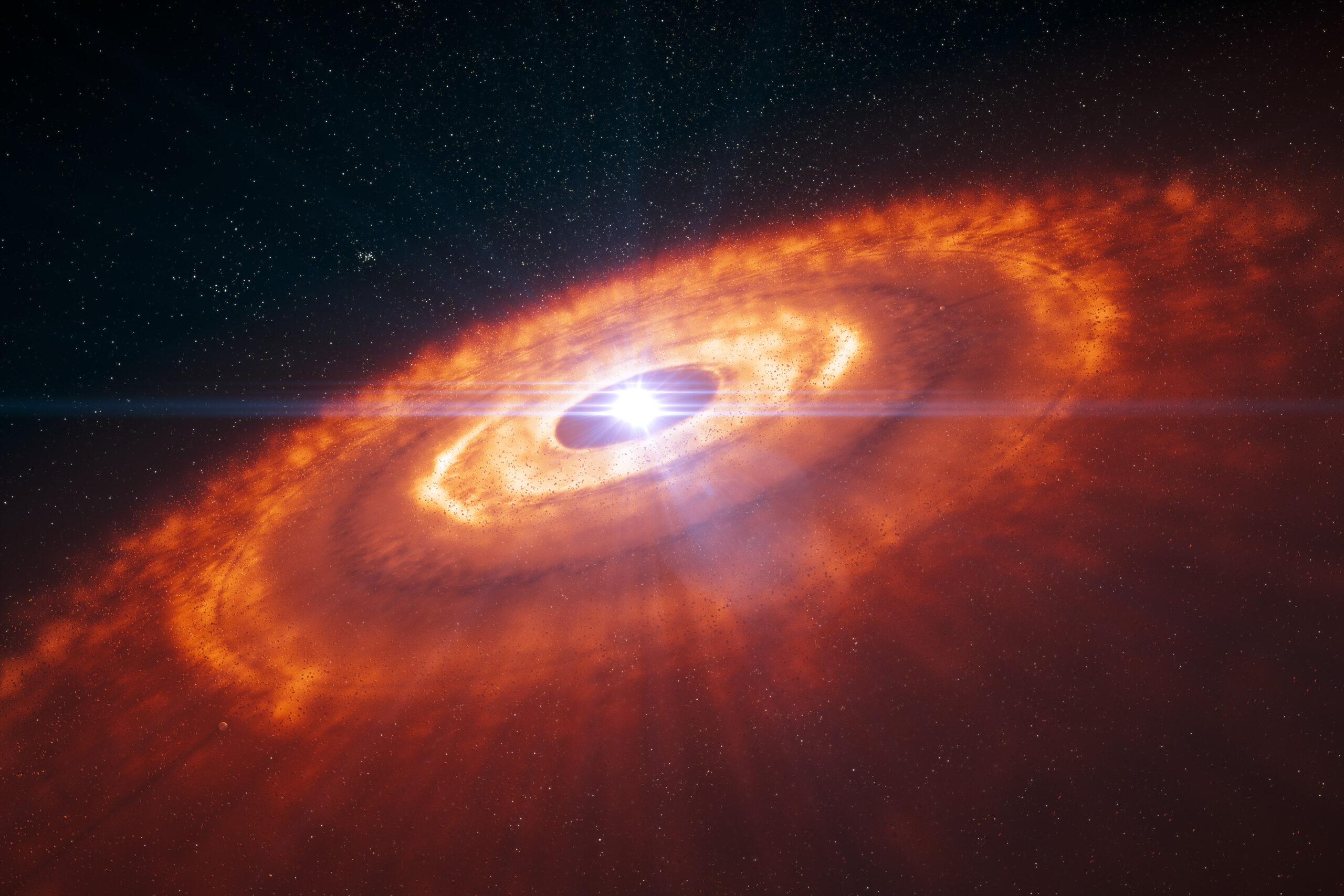 Found organic molecules in the protoplanetary disk