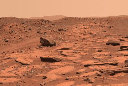 Поверхность Марса в районе кратера Езеро