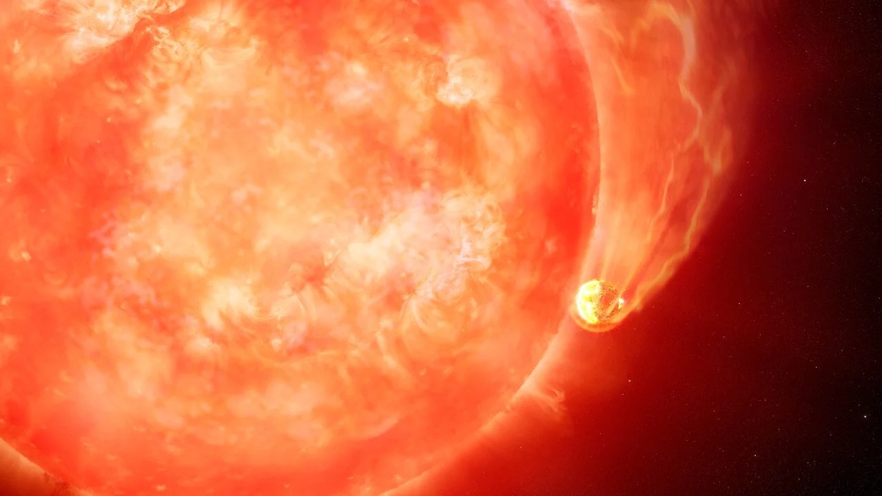 умирающая солнцевидная звезда поглотила экзопланету