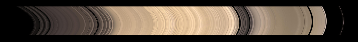 Панорамный снимок системы колец Сатурна