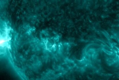 Обсерватория солнечной динамики NASA зафиксировала новоприбывшее солнечное пятно AR3341