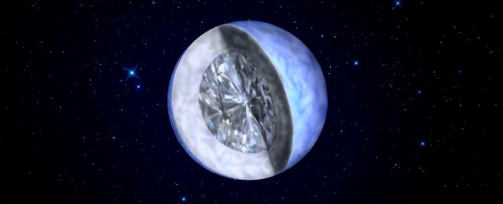 Ядро білого карлика перетворилося на діамант