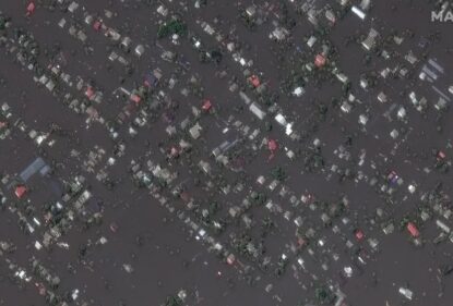 Опубліковані нові супутникові знімки наслідків підриву Каховської ГЕС