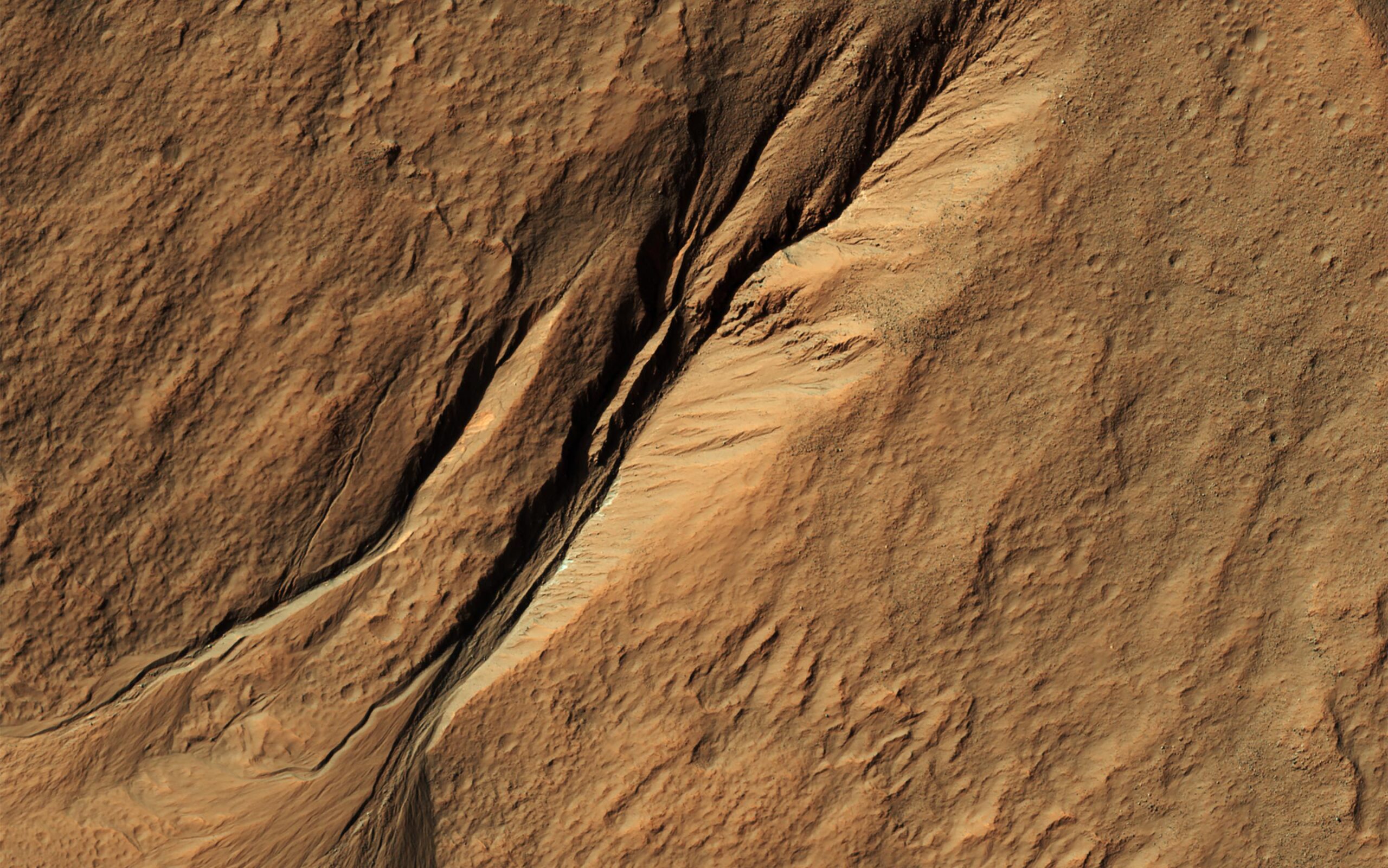 Water on Mars formed gullies quite recently