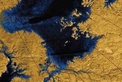 Речные сети в северном полярном регионе Титана