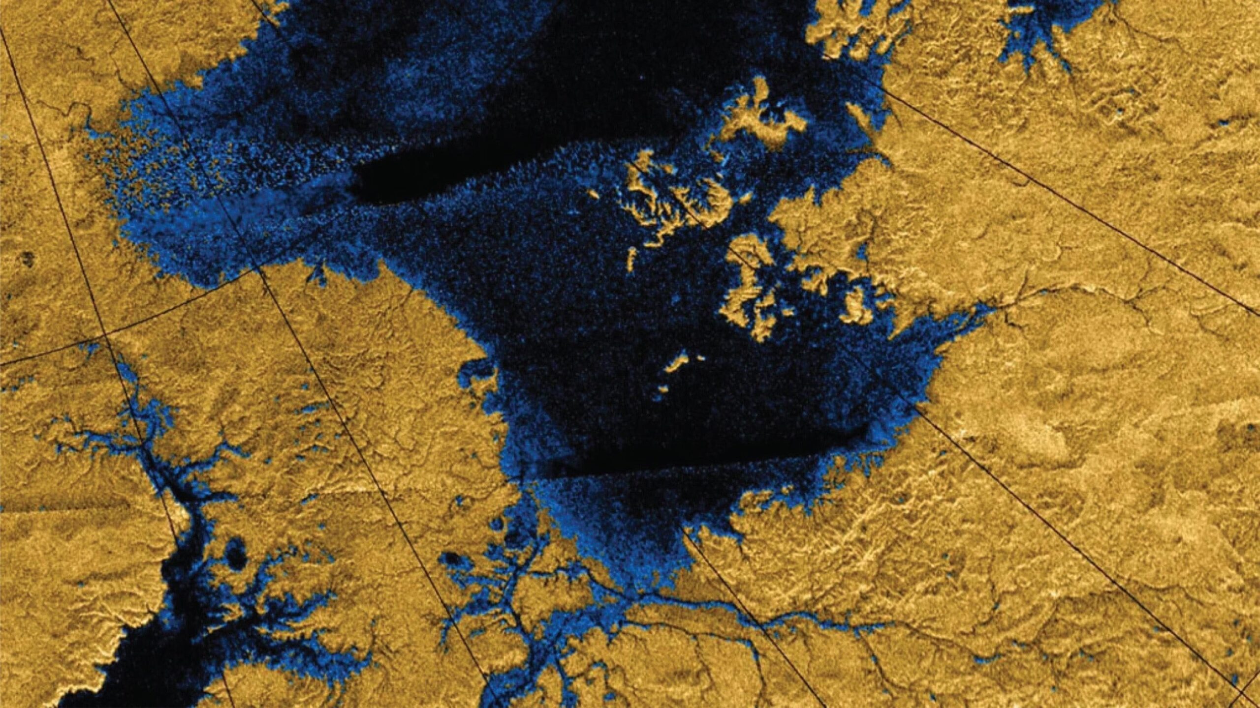 Річкові мережі в північному полярному регіоні Титану